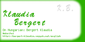 klaudia bergert business card
